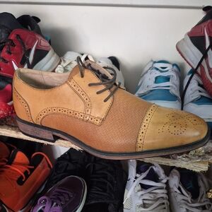 Men's Tan Leather Dress Shoes